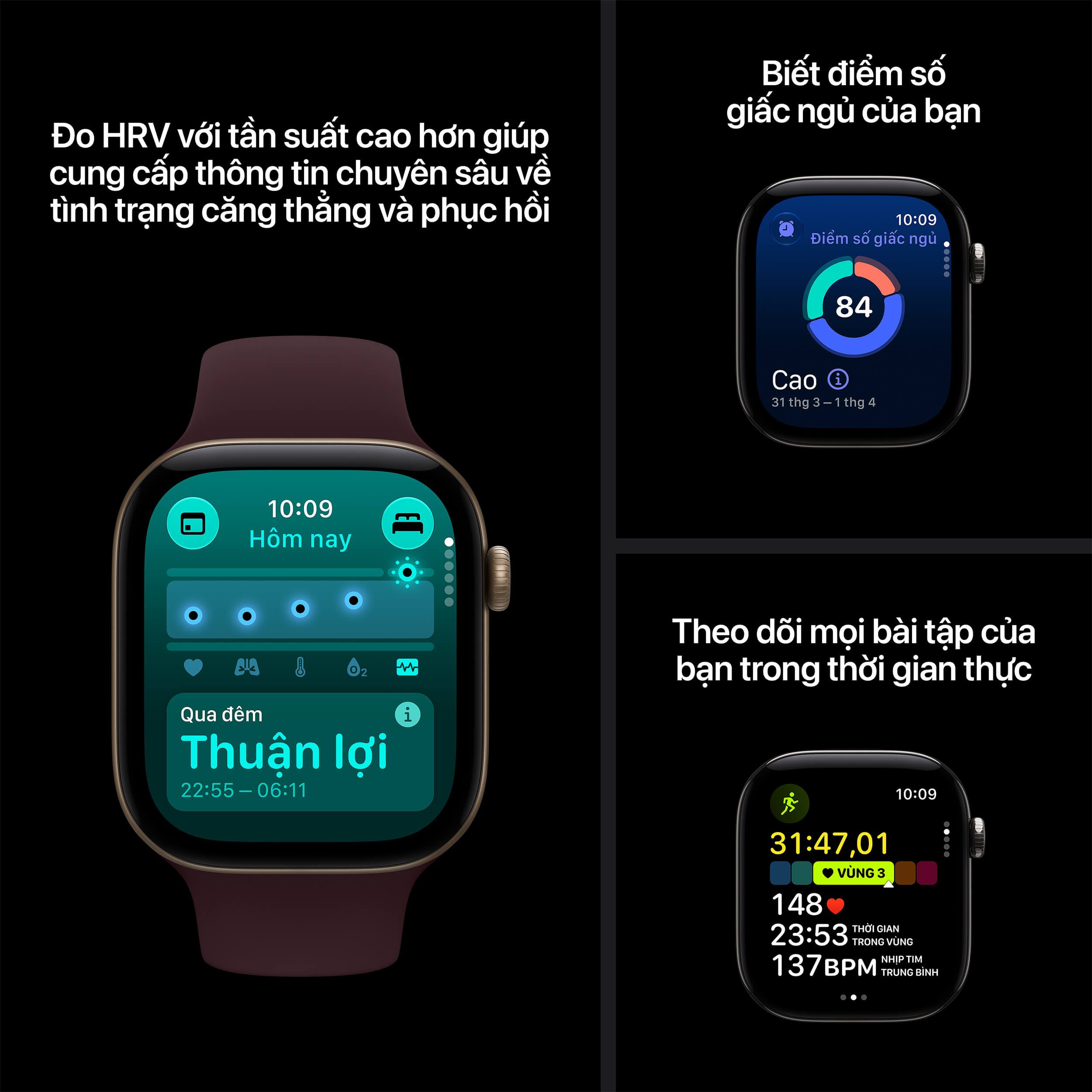 Apple Watch Series 12 GPS + Cellular 42mm viền Titanium dây Milan Màu Vàng