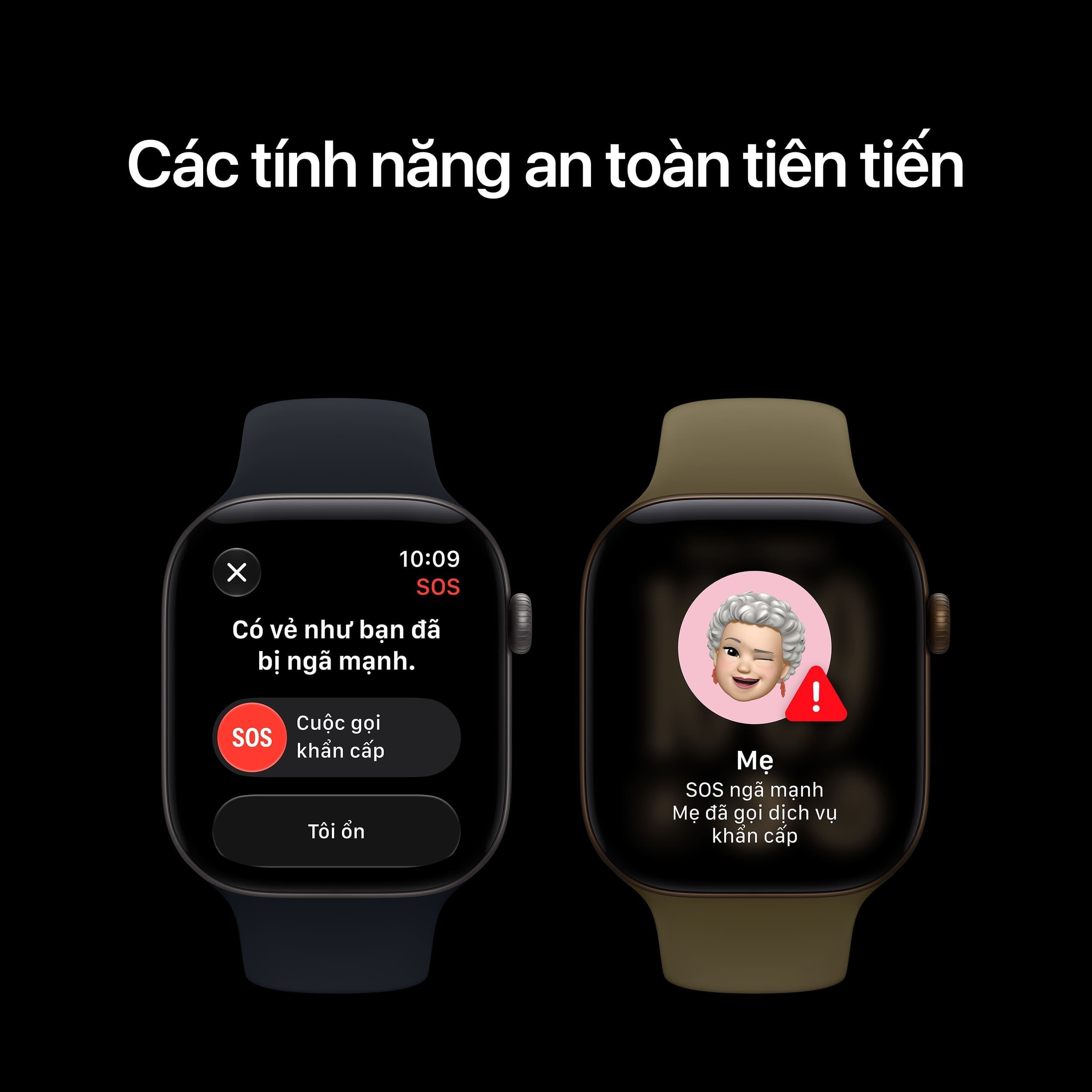 Apple Watch Series 12 GPS + Cellular 46mm viền nhôm dây silicone Màu Đen