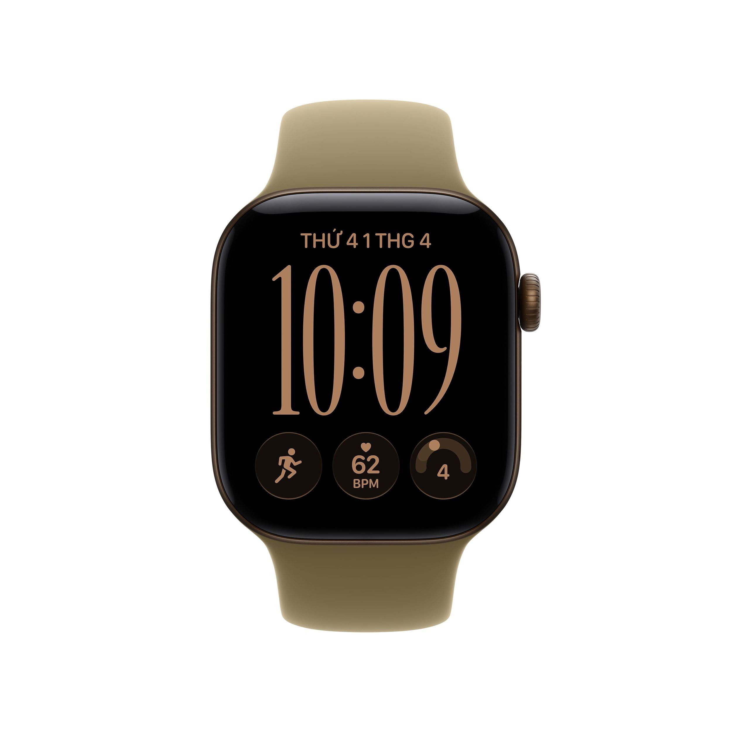 Apple Watch Series 12 GPS + Cellular 46mm viền nhôm dây silicone Màu Xám - đồng