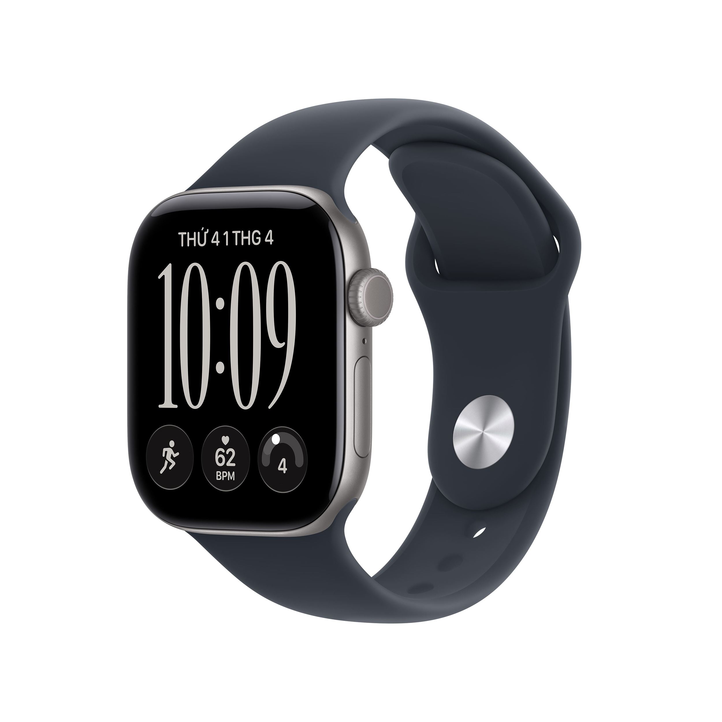 Apple Watch Series 12 GPS + Cellular 46mm viền nhôm dây silicone Màu Xám nhạt