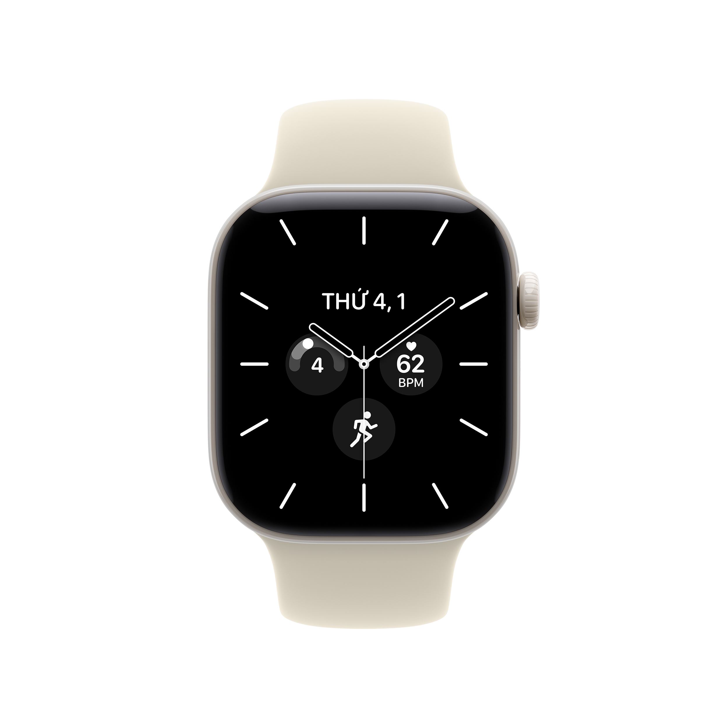 Apple Watch Series 12 GPS + Cellular 42mm viền Ceramic dây silicone - 2