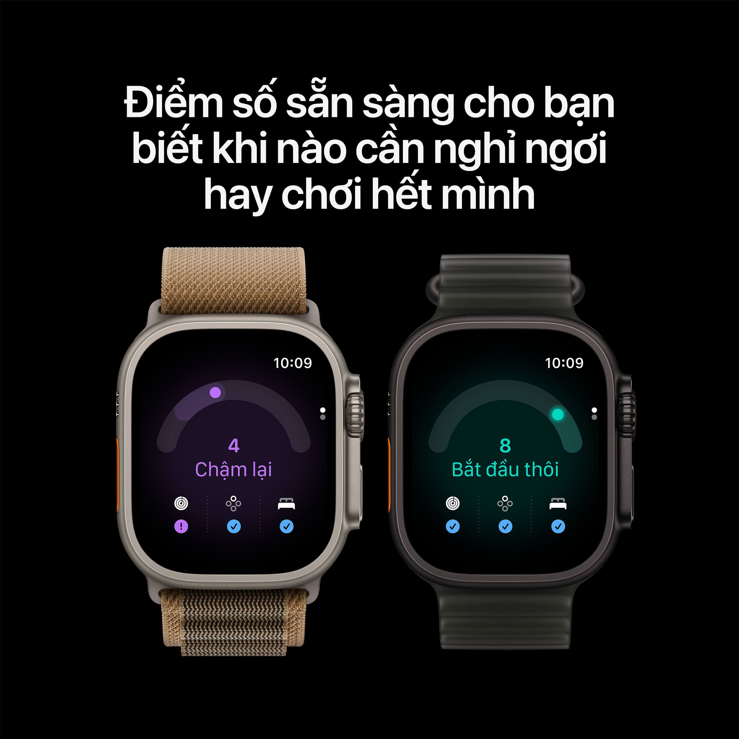 Apple Watch Ultra 4 GPS + Cellular 49mm viền Titanium dây Ocean Màu Titan tự nhiên