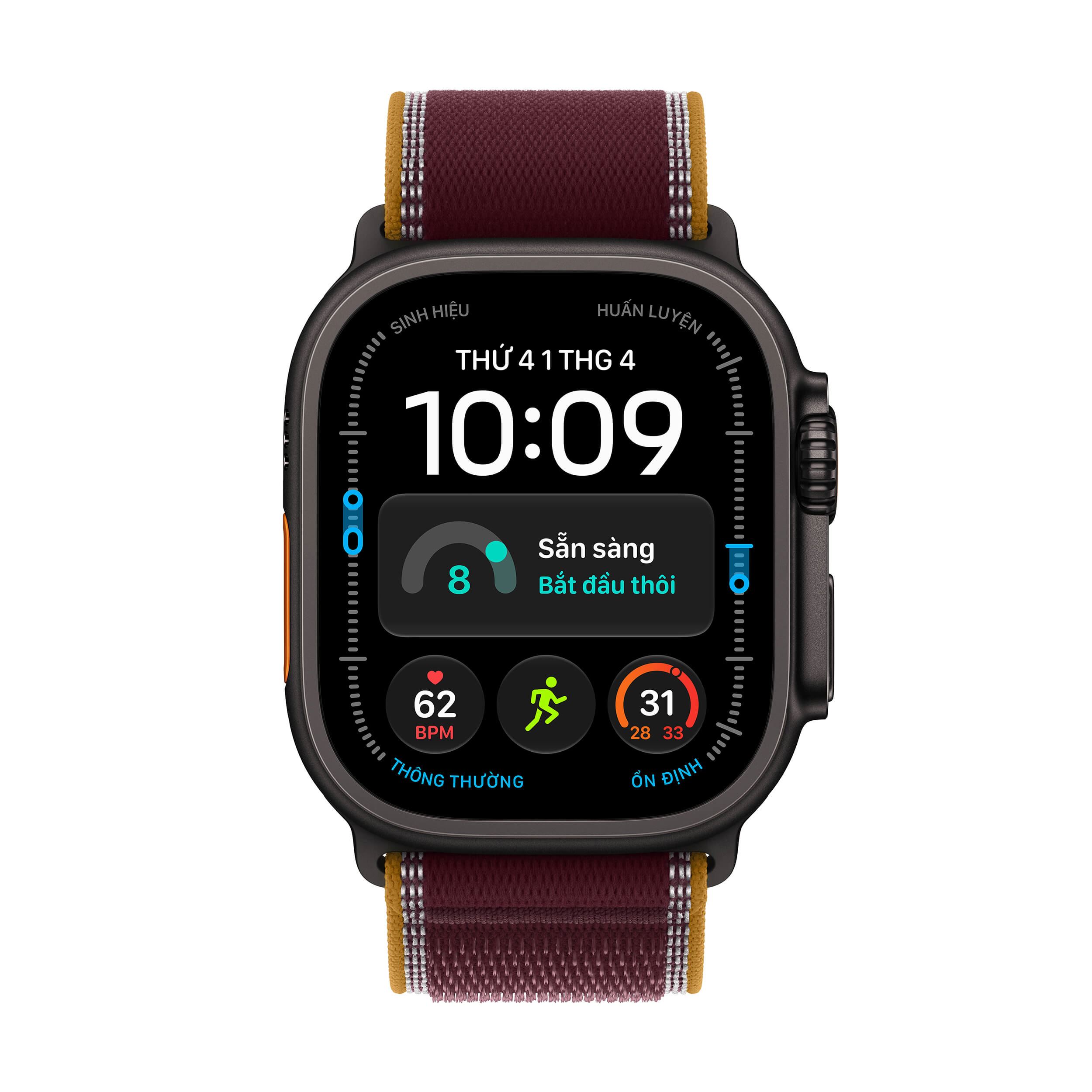 Apple Watch Ultra 4 GPS + Cellular 49mm viền Titanium dây Trail Titan đen - 2