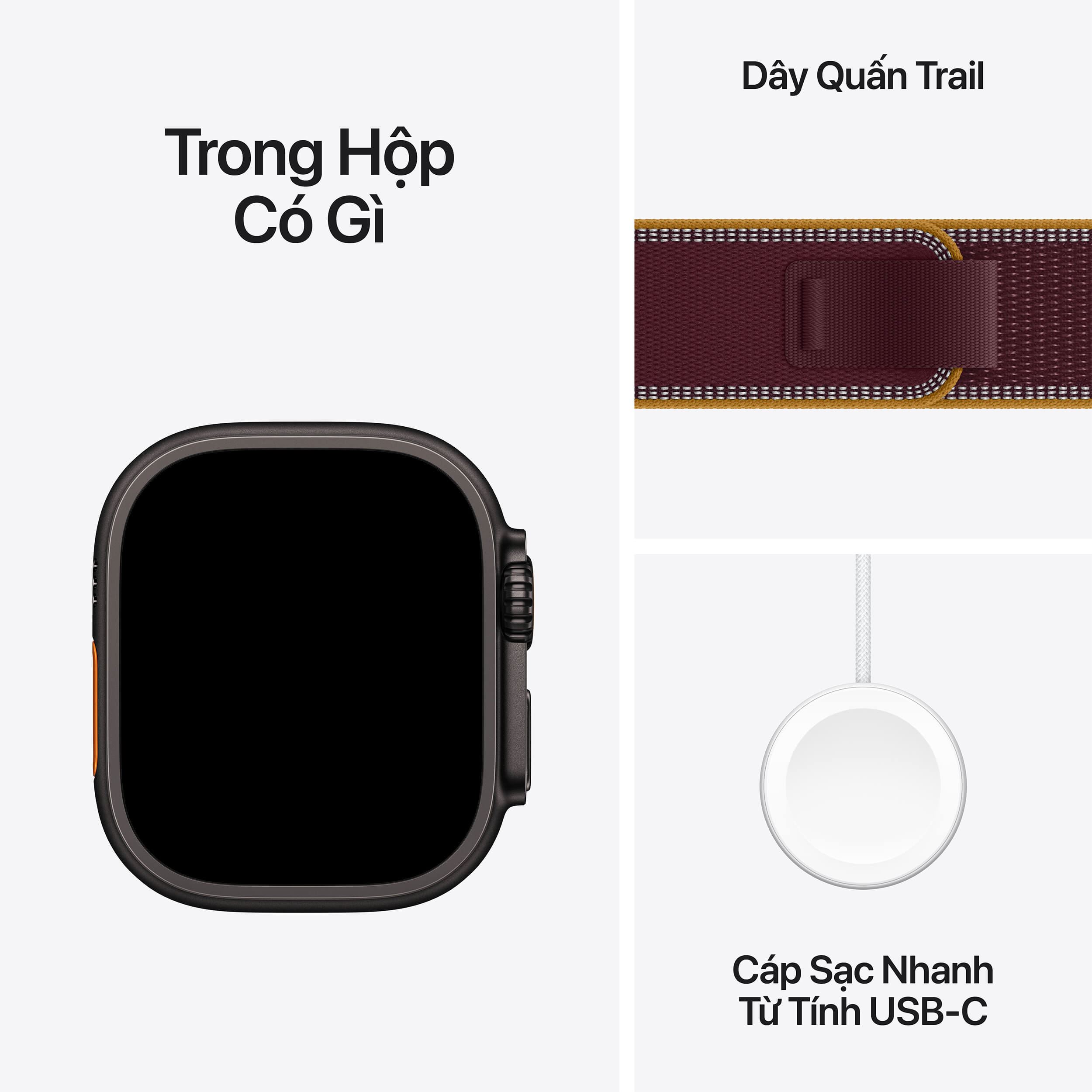Apple Watch Ultra 4 GPS + Cellular 49mm viền Titanium dây Trail Titan đen - 8