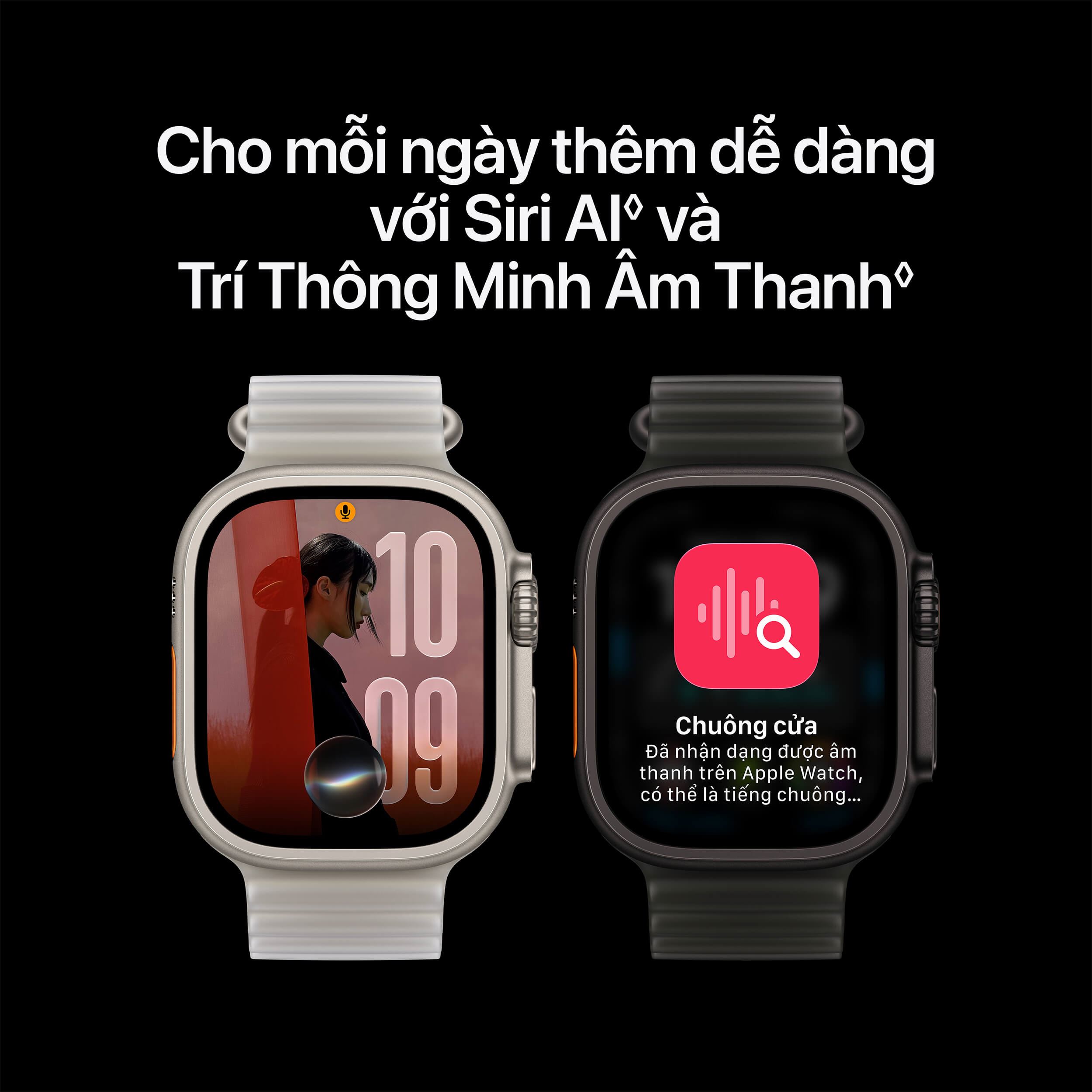 Apple Watch Ultra 4 GPS + Cellular 49mm viền Titanium dây Milan Màu Titan tự nhiên
