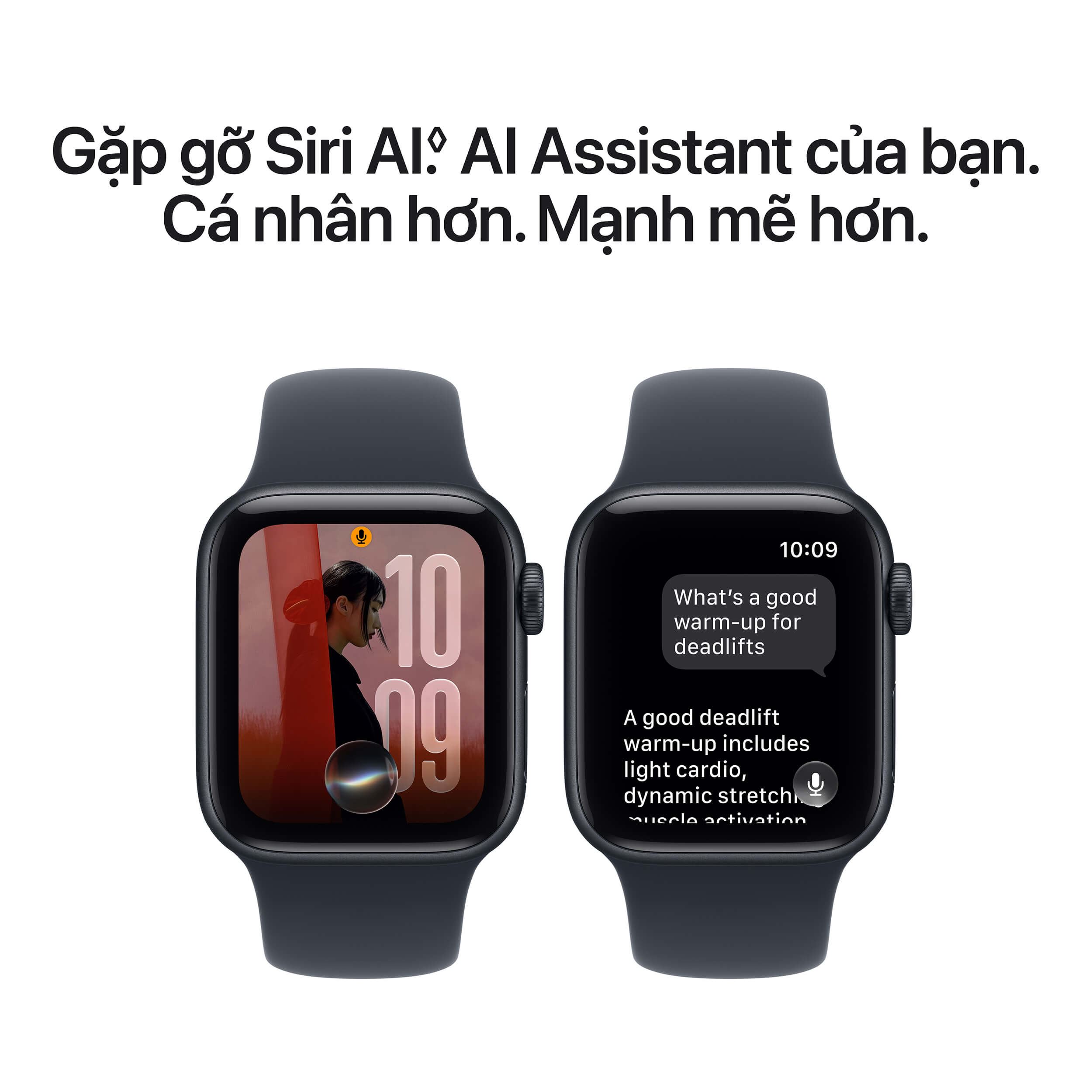Apple Watch SE 3 GPS 40mm viền nhôm dây thể thao 2026 Màu Ghi đen