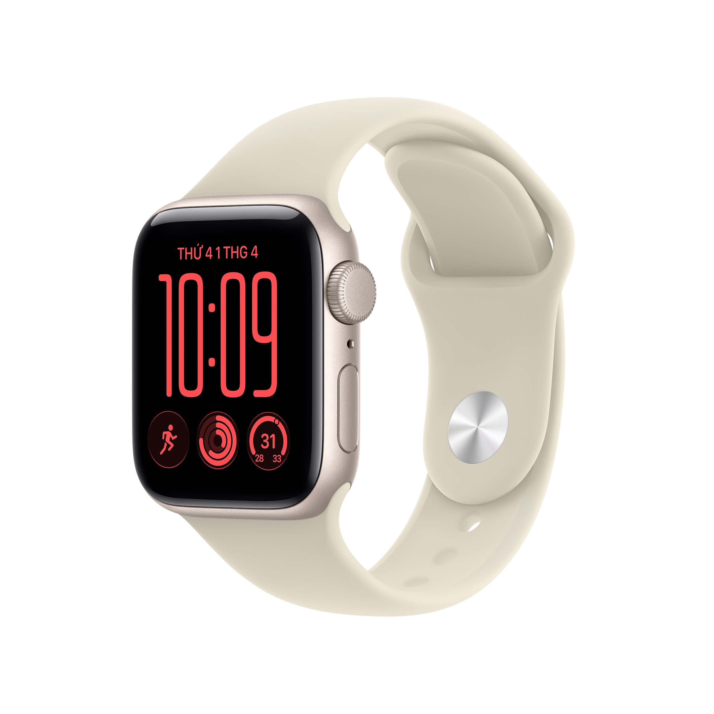 Apple Watch SE 3 GPS 40mm viền nhôm dây thể thao 2026 Màu Vàng đồng