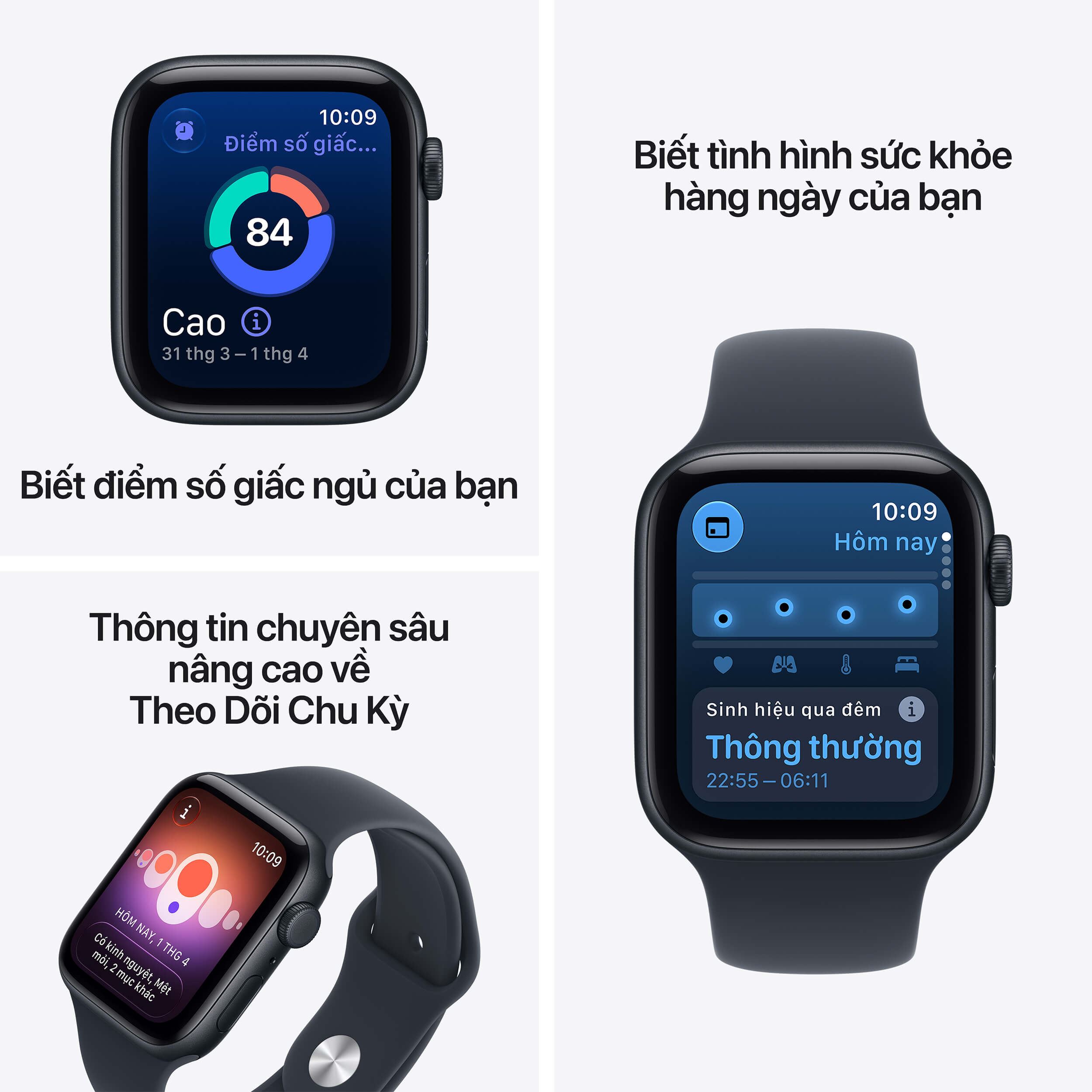 Apple Watch SE 3 GPS + Cellular 40mm viền nhôm dây thể thao 2026 Màu Ghi đen
