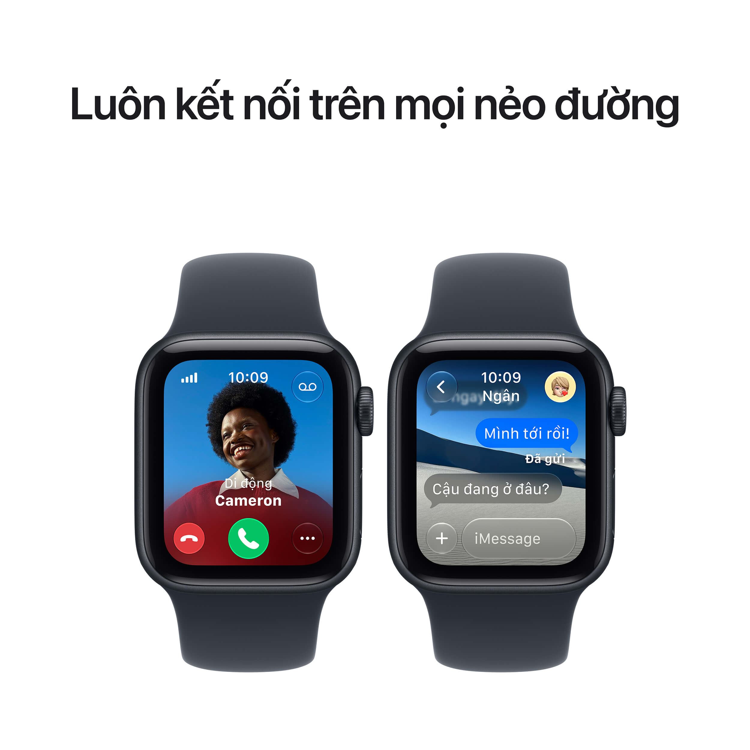 Apple Watch SE 3 GPS + Cellular 40mm viền nhôm dây thể thao 2026 Màu Vàng đồng