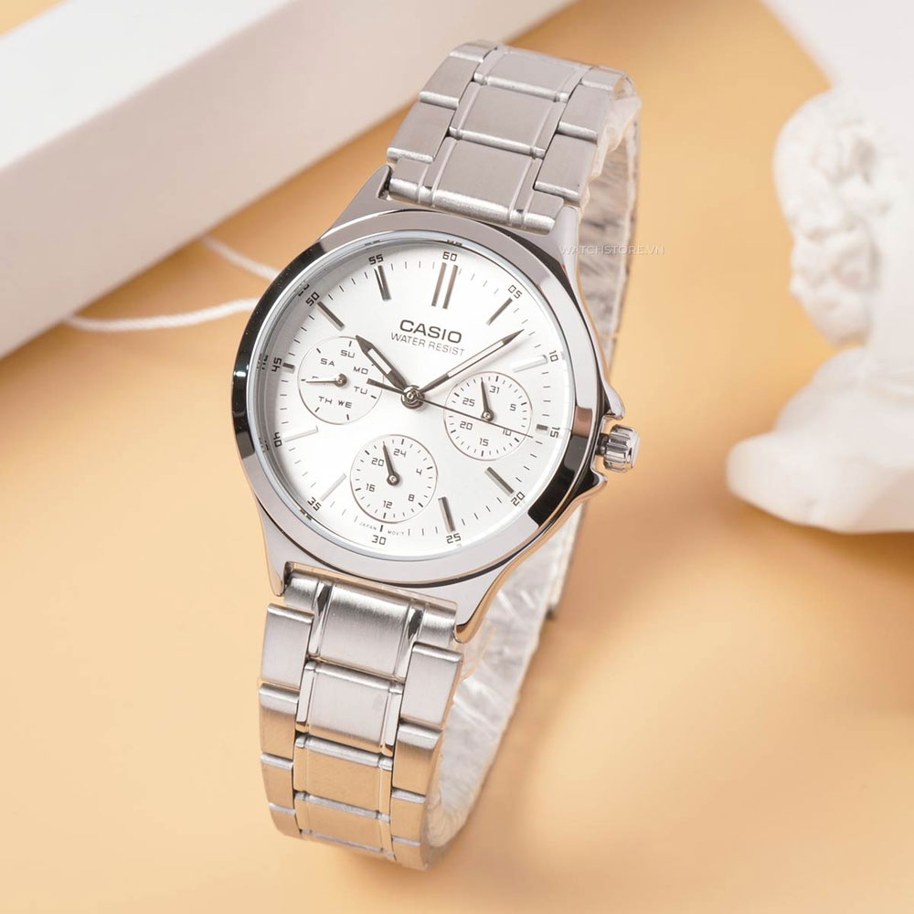 Đồng hồ Nữ Casio Timeless LTP-V300D-7AUDF Màu Bạc