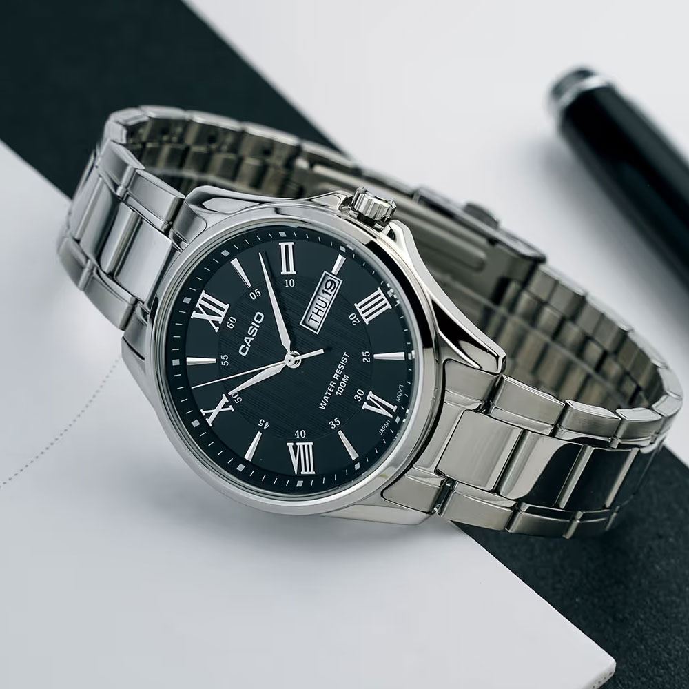 Đồng hồ Nam Casio Timeless MTP-1384D-1AVDF Màu Bạc