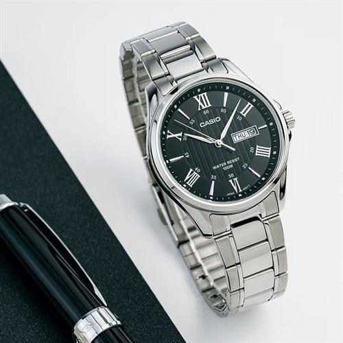 Đồng hồ Nam Casio MTP-1384D-1AVDF Màu Bạc