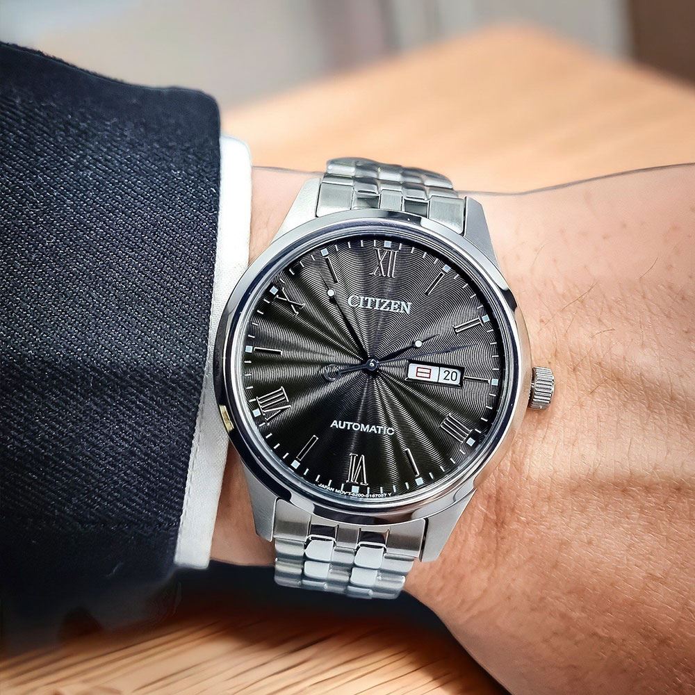 Đồng hồ Citizen Mechanical 40 mm Nam NH7501-85H Màu Bạc