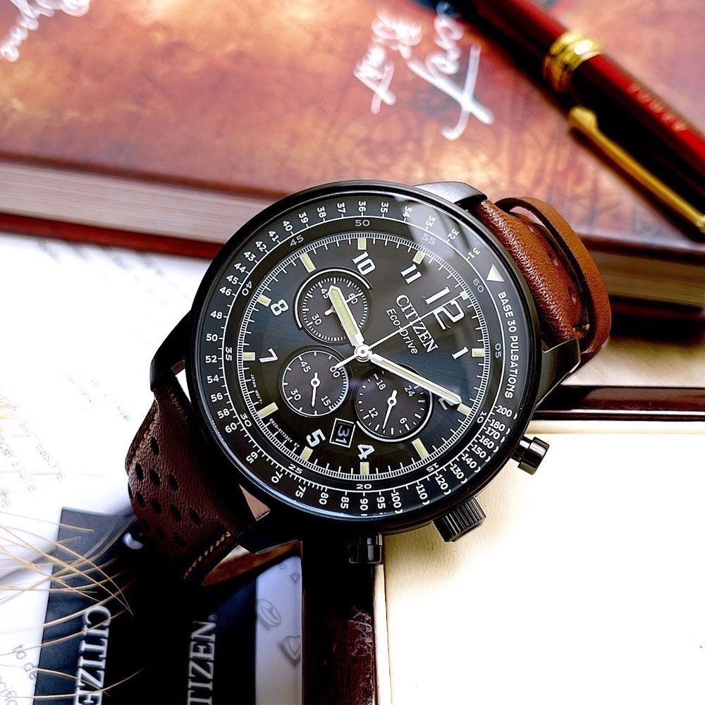 Đồng hồ Citizen 44 mm Nam CA4505-12E Màu Nâu