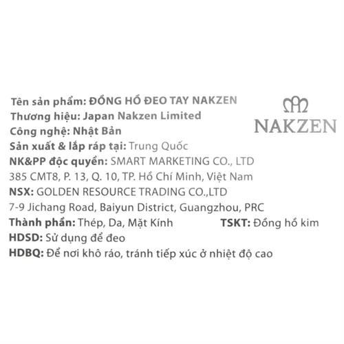 Đồng hồ Nakzen 36 mm Nữ SL4058L-2NO Màu Đỏ