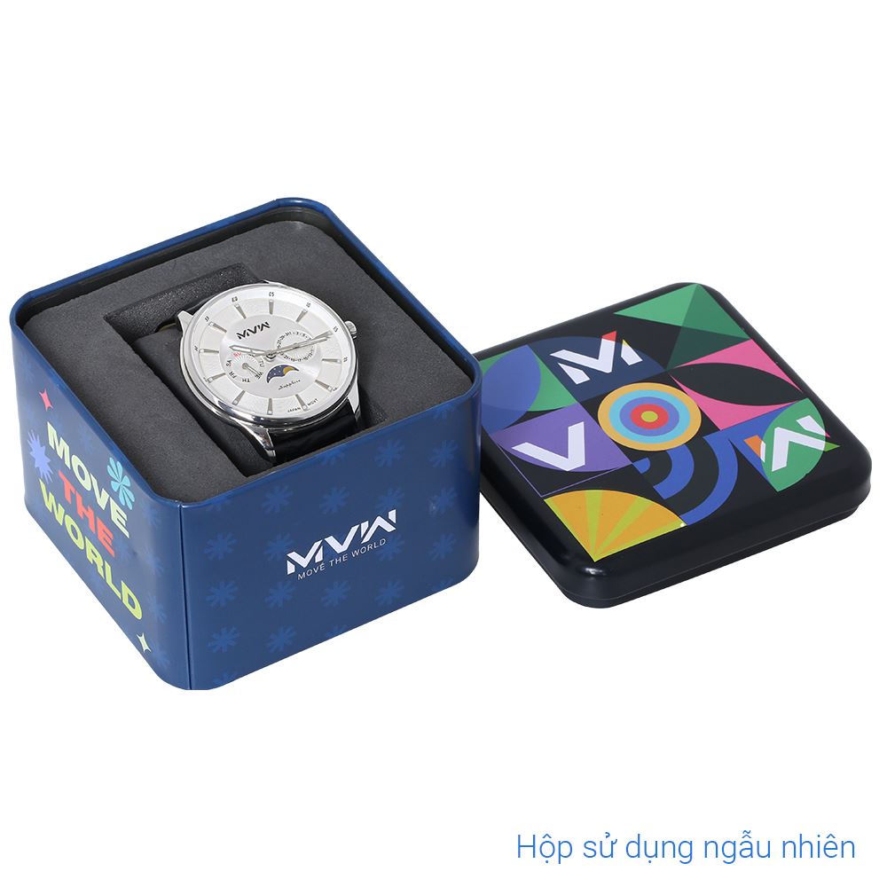 Đồng hồ MVW 44 mm Nam ML085-02-SM Màu Đen