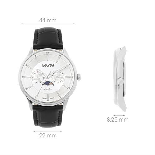 Đồng hồ MVW 44 mm Nam ML085-02-SM Màu Đen
