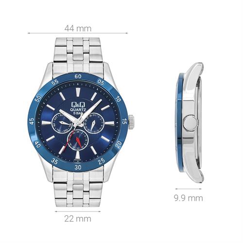 Đồng hồ Q&Q 44 mm Nam CE02J422Y Màu Bạc