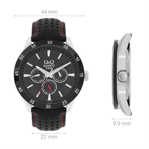 Đồng hồ Q&Q 44 mm Nam CE02J512Y Màu Đen