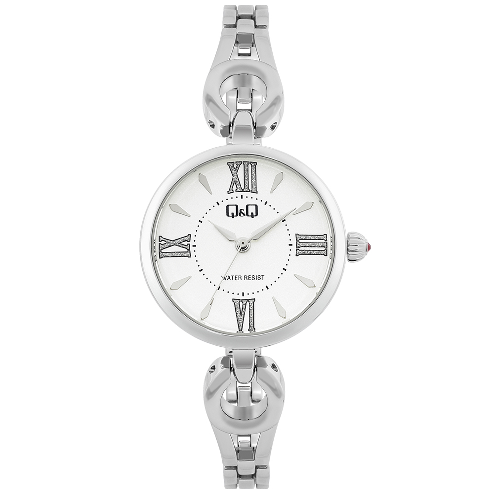 Đồng hồ Q&Q 30 mm Nữ F10A-001PY Màu Bạc