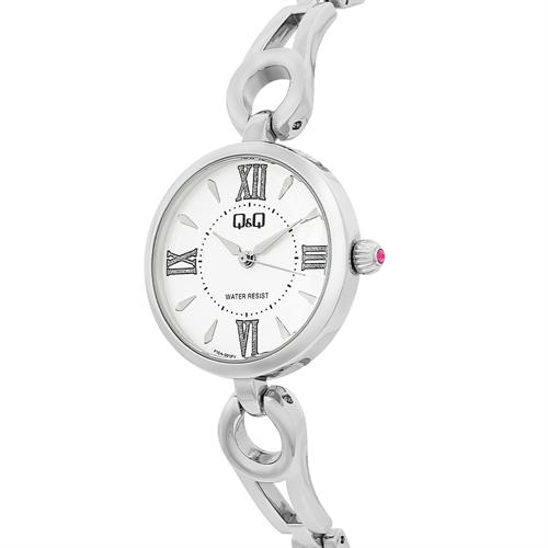 Đồng hồ Q&Q 30 mm Nữ F10A-001PY Màu Bạc