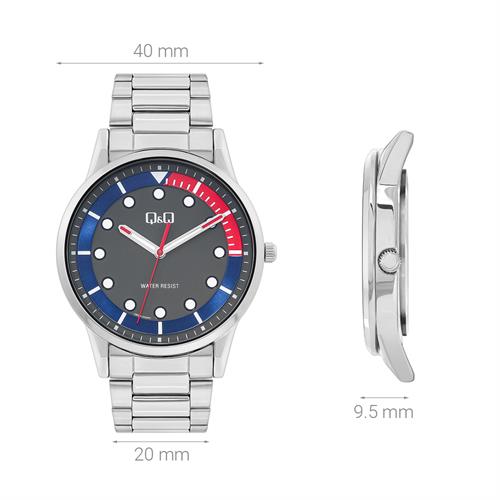 Đồng hồ Q&Q 40 mm Nam Q50B-002PY Màu Bạc