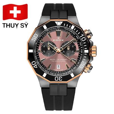 Đồng hồ Edox Delfin 43 mm Nam 10112-357GRNCA-BRNR
