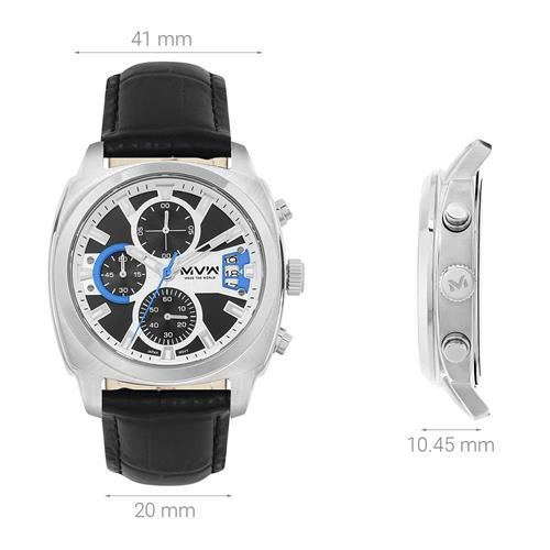 Đồng hồ MVW Sport 41 mm Nam ML090-02 Màu Đen