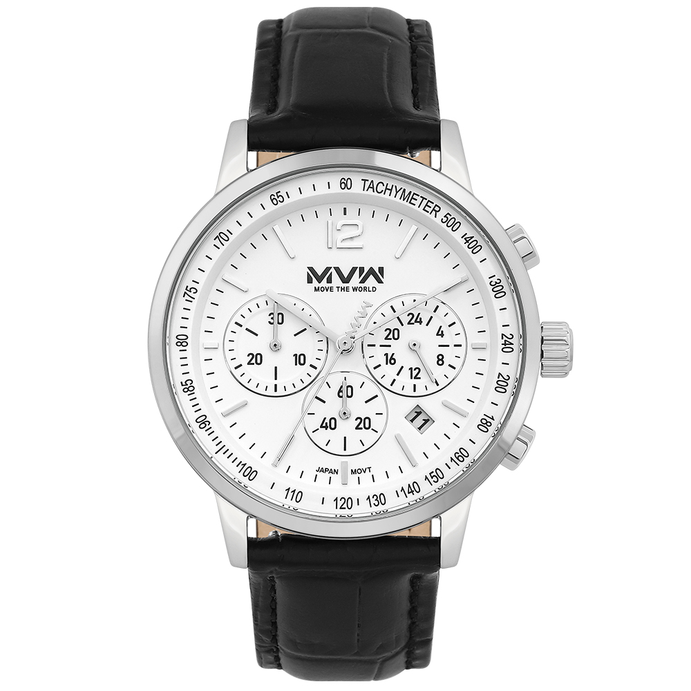 Đồng hồ MVW Sport 41 mm Nam ML089-02 Màu Đen