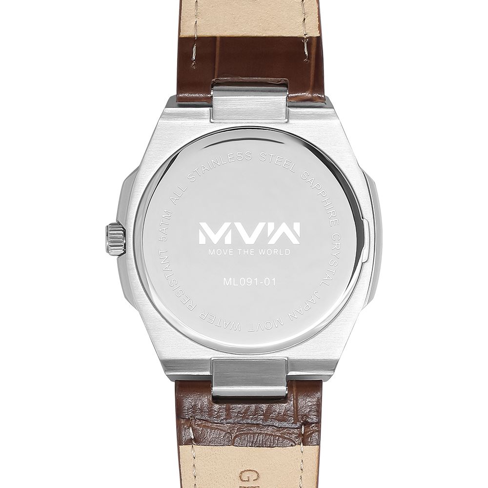 Đồng hồ MVW 43 mm Nam ML091-01 Màu Nâu
