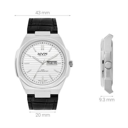 Đồng hồ MVW 43 mm Nam ML091-02 Màu Đen