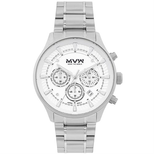 Đồng hồ MVW Sport 43 mm Nam MS099-01 Màu Bạc