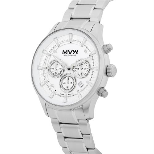 Đồng hồ MVW Sport 43 mm Nam MS099-01 Màu Bạc