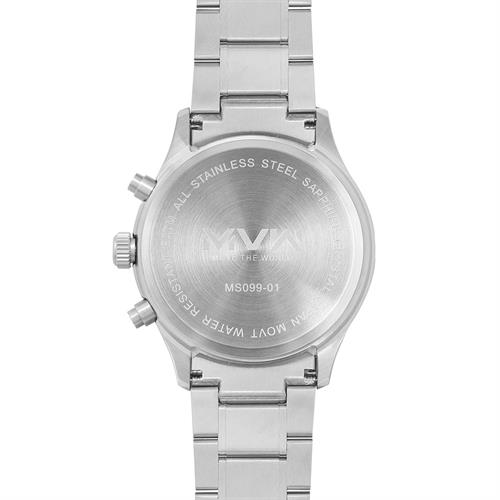 Đồng hồ MVW Sport 43 mm Nam MS099-01 Màu Bạc