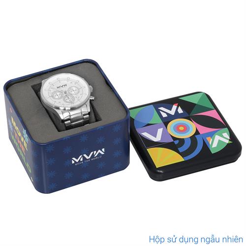 Đồng hồ MVW Sport 43 mm Nam MS099-01 Màu Bạc
