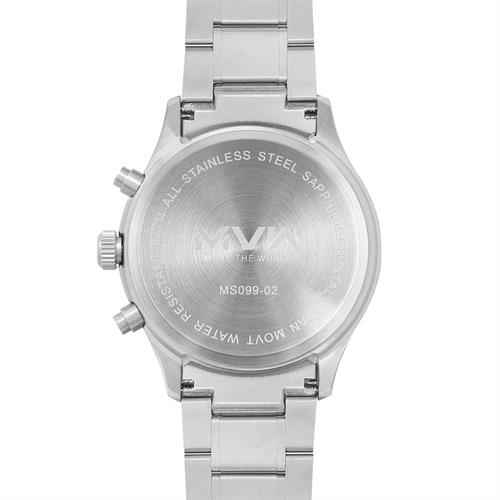 Đồng hồ MVW Sport 43 mm Nam MS099-02 Màu Bạc