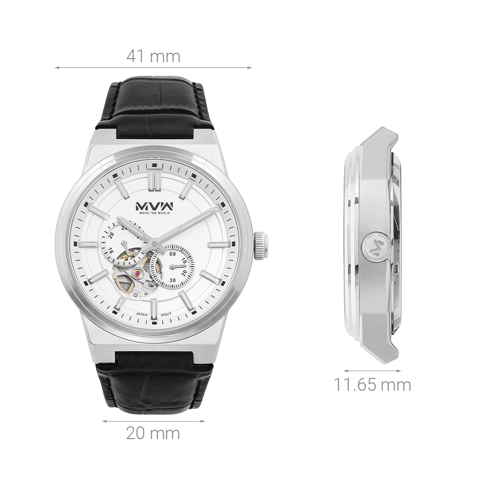Đồng hồ MVW Star 41 mm Nam MLA092-02 Màu Đen