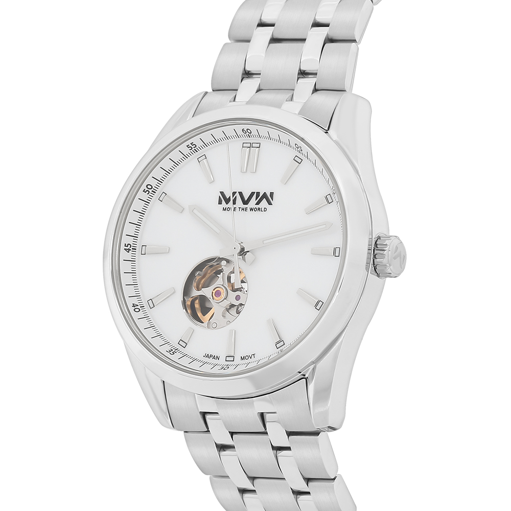 Đồng hồ MVW Star 41 mm Nam MSA102-01 Màu Bạc