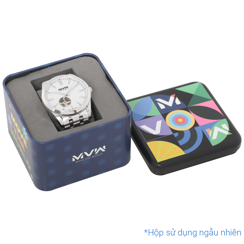 Đồng hồ MVW Star 41 mm Nam MSA102-01 Màu Bạc
