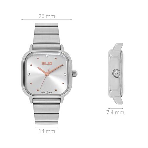 Đồng hồ Elio Elegant Lady 26 mm Nữ ES163-01 Màu Bạc