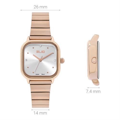 Đồng hồ Elio Elegant Lady 26 mm Nữ ES163-02 Màu Vàng Hồng