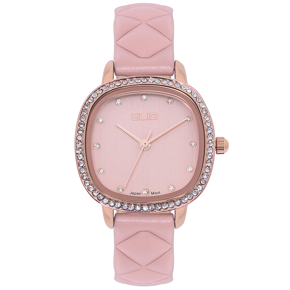 Đồng hồ Elio Elegant Lady 28 mm Nữ EL145-02 Màu Hồng