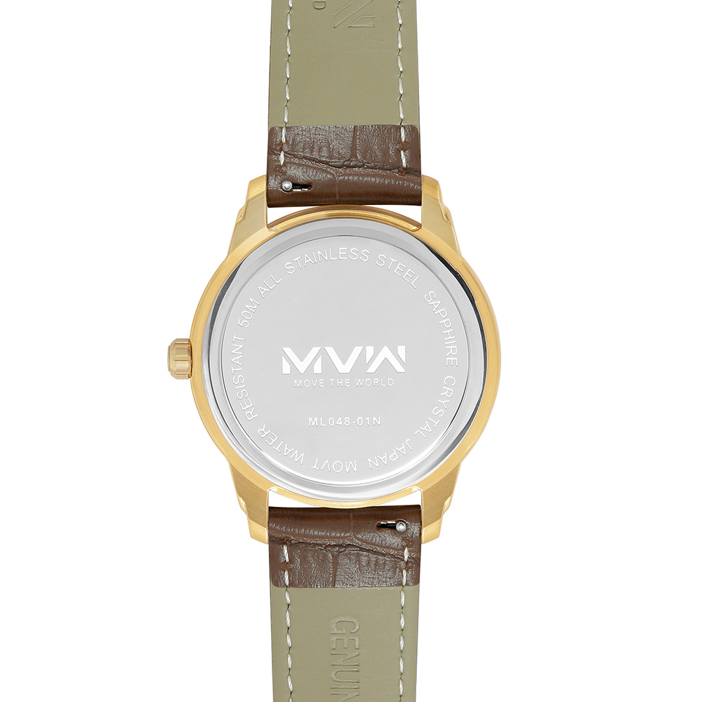 Đồng hồ MVW 42 mm Nam ML048-01N Màu Nâu