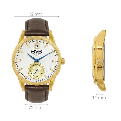 Đồng hồ MVW 42 mm Nam ML048-01N Màu Nâu
