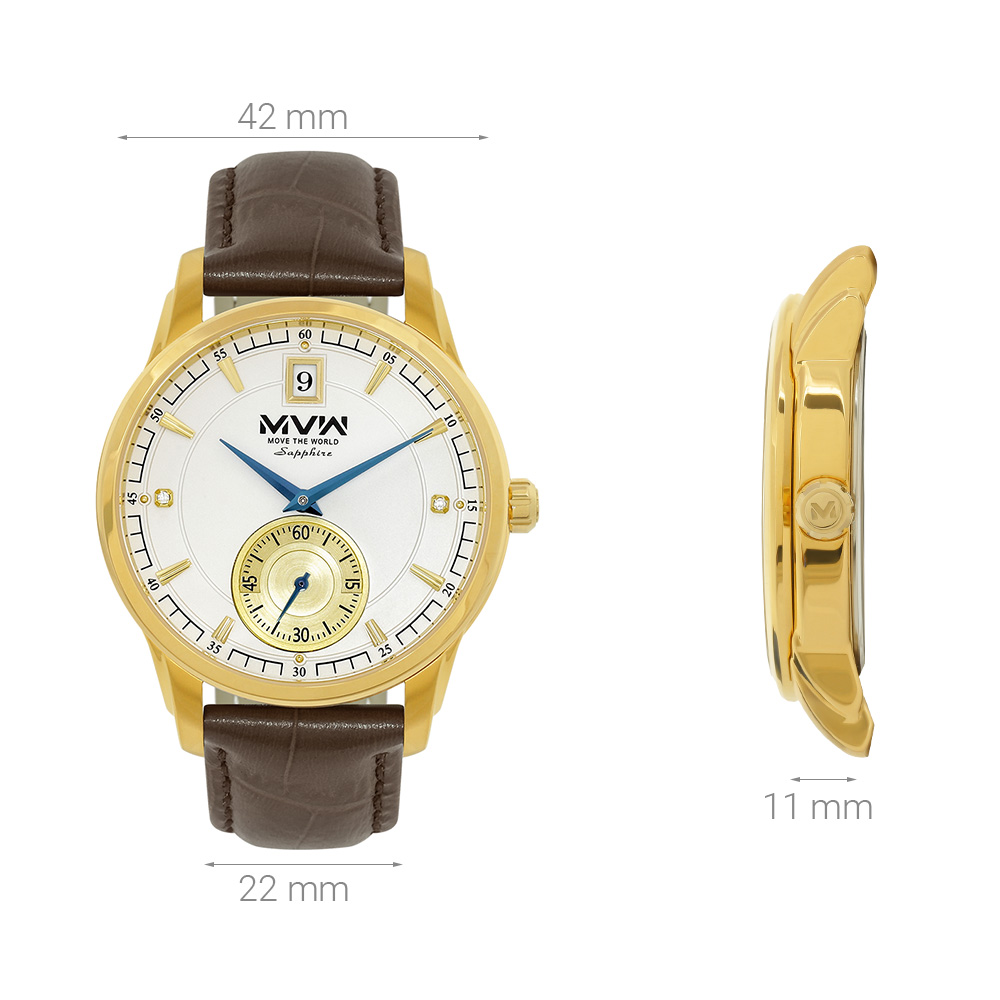 Đồng hồ MVW 42 mm Nam ML048-01N Màu Nâu