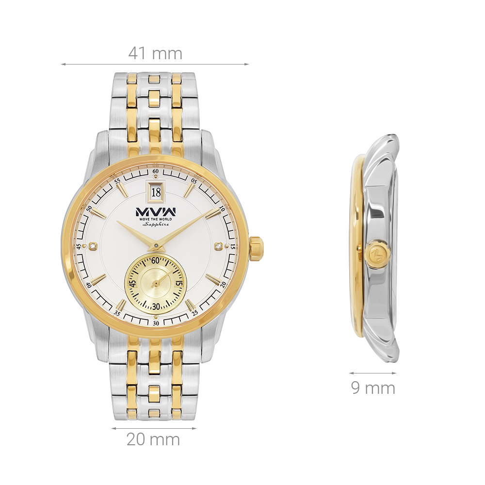 Đồng hồ MVW 41 mm Nam MS062-01N Màu Bạc