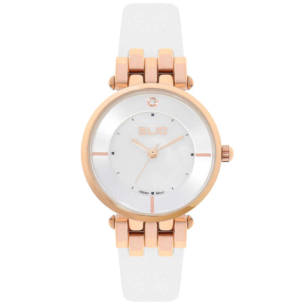 Đồng hồ Elio 28 mm Nữ EL148-01 Màu Trắng
