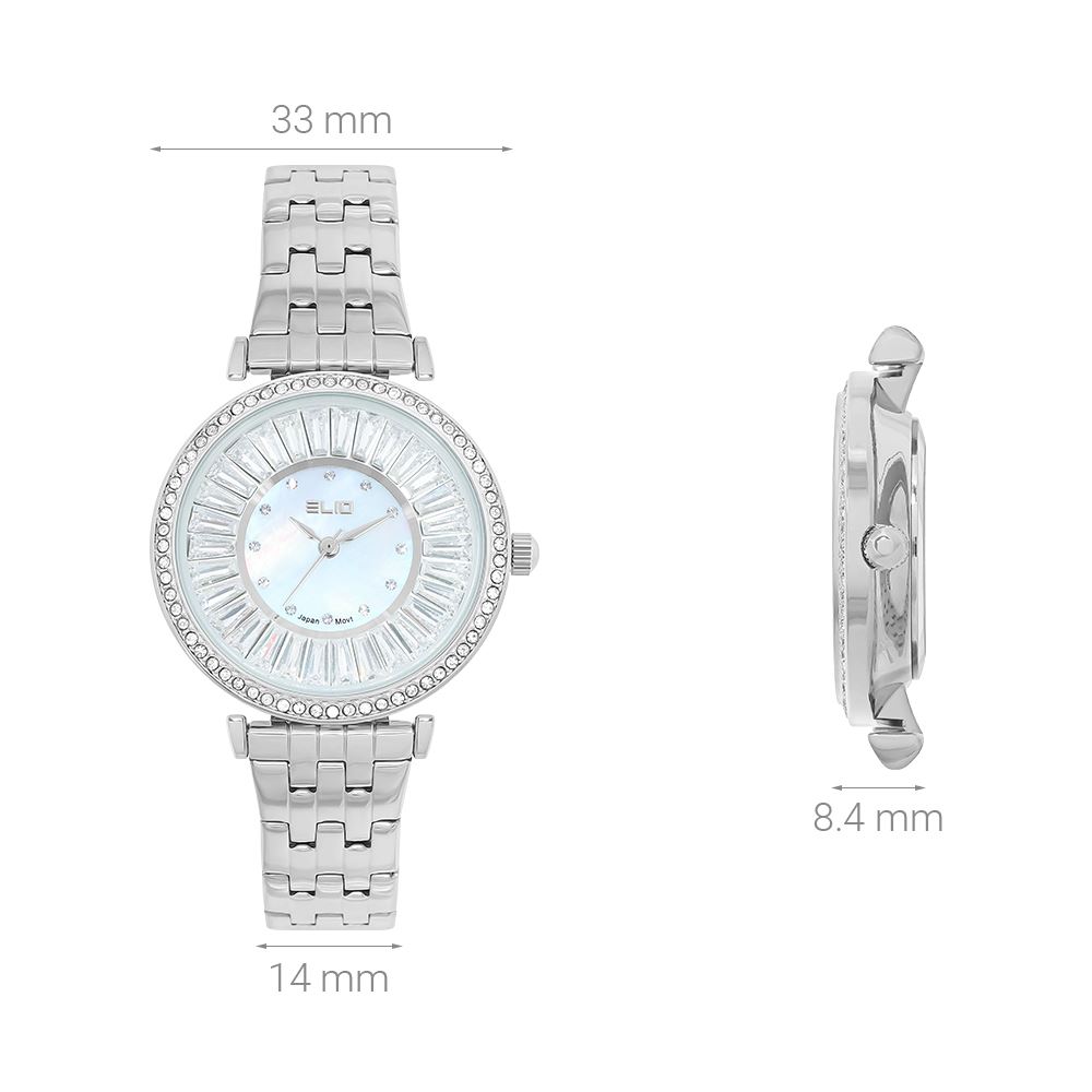Đồng hồ Elio Starlight 33 mm Nữ ES176-02 Màu Bạc