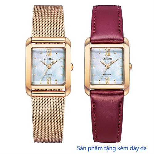 Đồng hồ Citizen L 28 mm Nữ EW5593-64D Màu Vàng