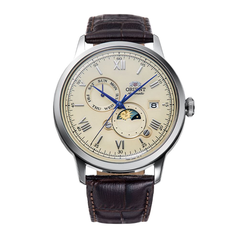 Đồng hồ Orient Sun & Moon 41.5 mm Nam RA-AK0803Y30B Màu Nâu